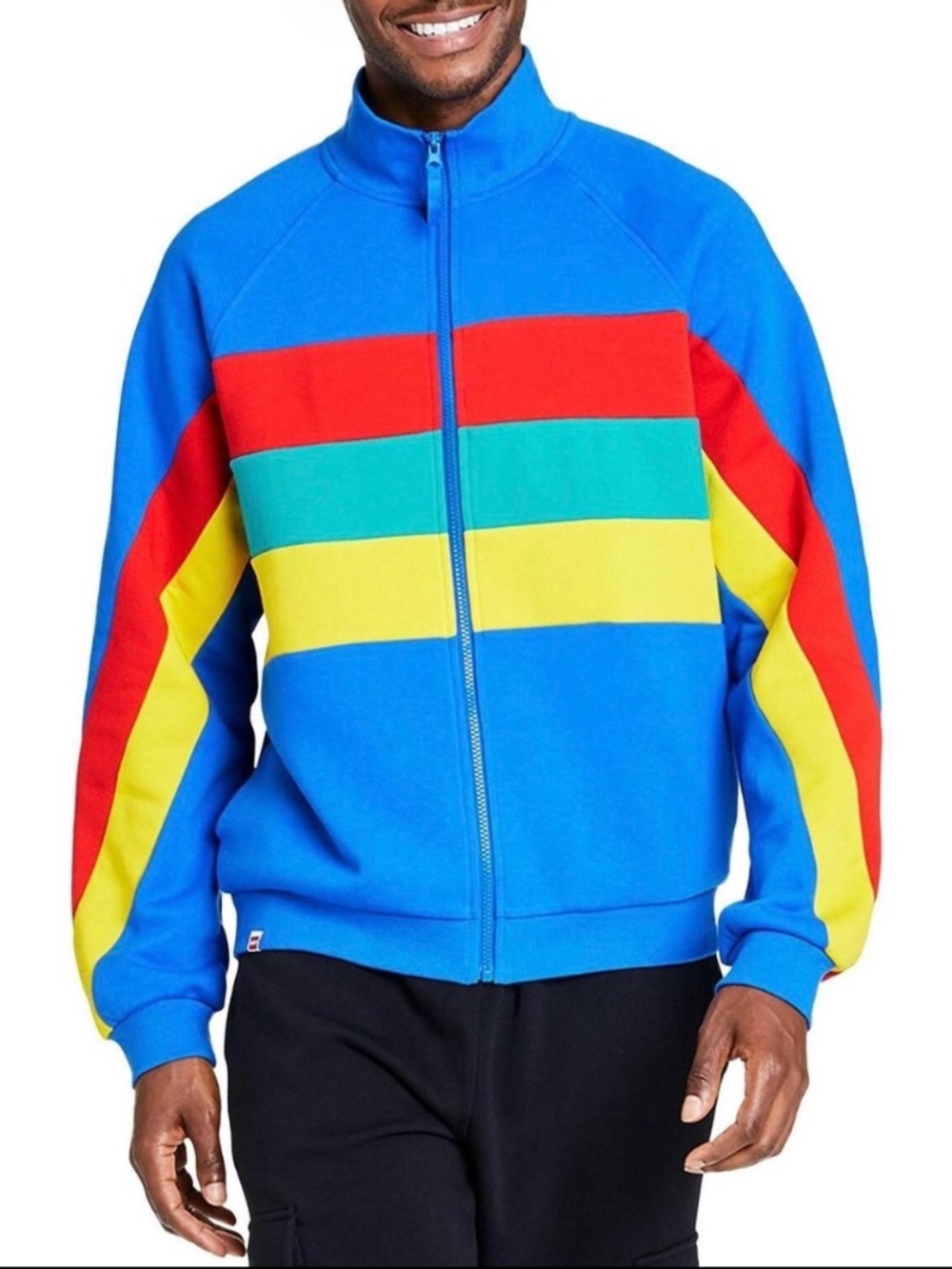 Lego x Target Men’s XL Colorblock Track Jacket Blue Retro Full Zip